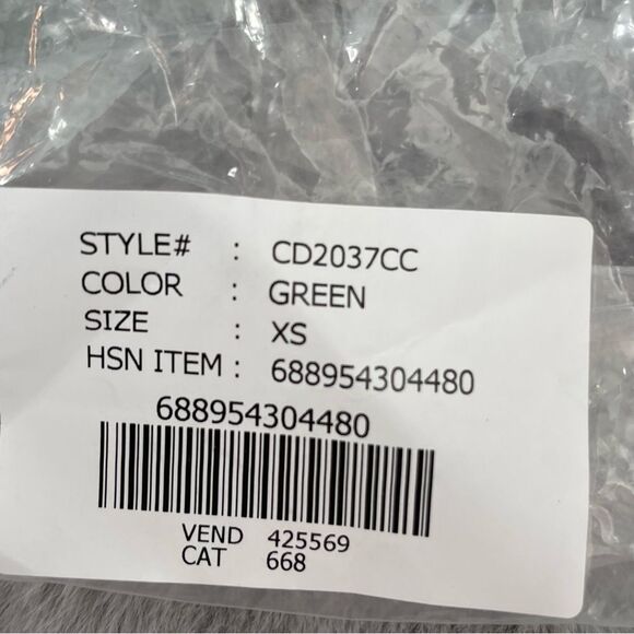 NWT Curations HSN green embroidered tank size XS - Picture 11 of 12